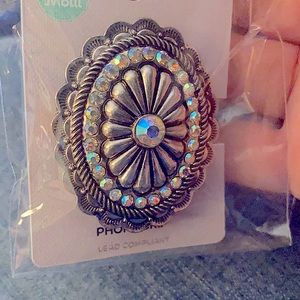 New Phone Grip Iridescent & Silvertone